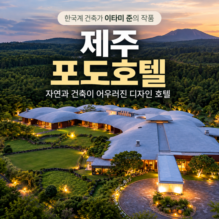 제주 포도호텔｜한국계 건축가 이타미 준의 작품, 자연과 건축이 어우러진 디자인 호텔